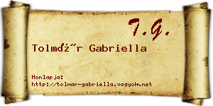 Tolmár Gabriella névjegykártya